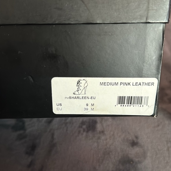 Marciano Light Pink Metallic Open Toe Bootie - Picture 2 of 4